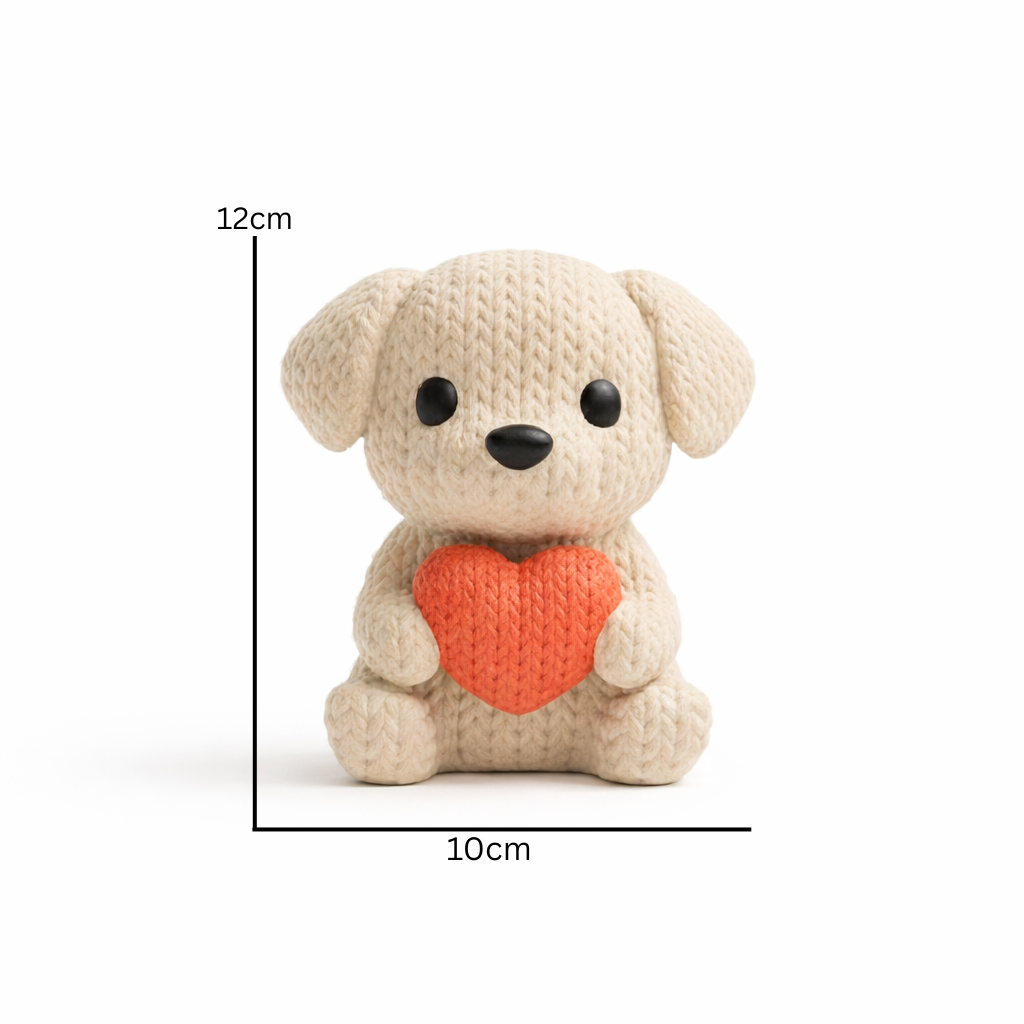 Cute Puppy Heart Figurine – Adorable Decorative Accent for Home & Gifting
