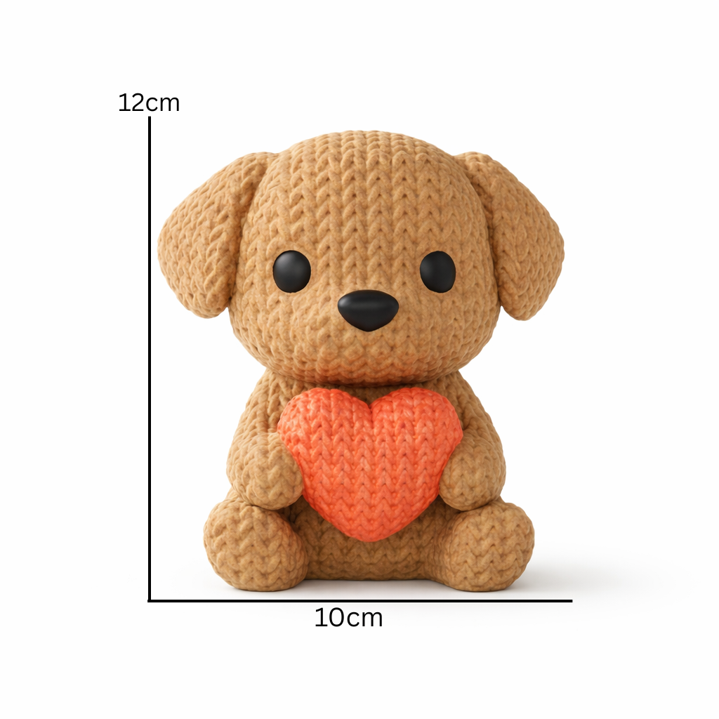 Cute Puppy Heart Figurine – Adorable Decorative Accent for Home & Gifting
