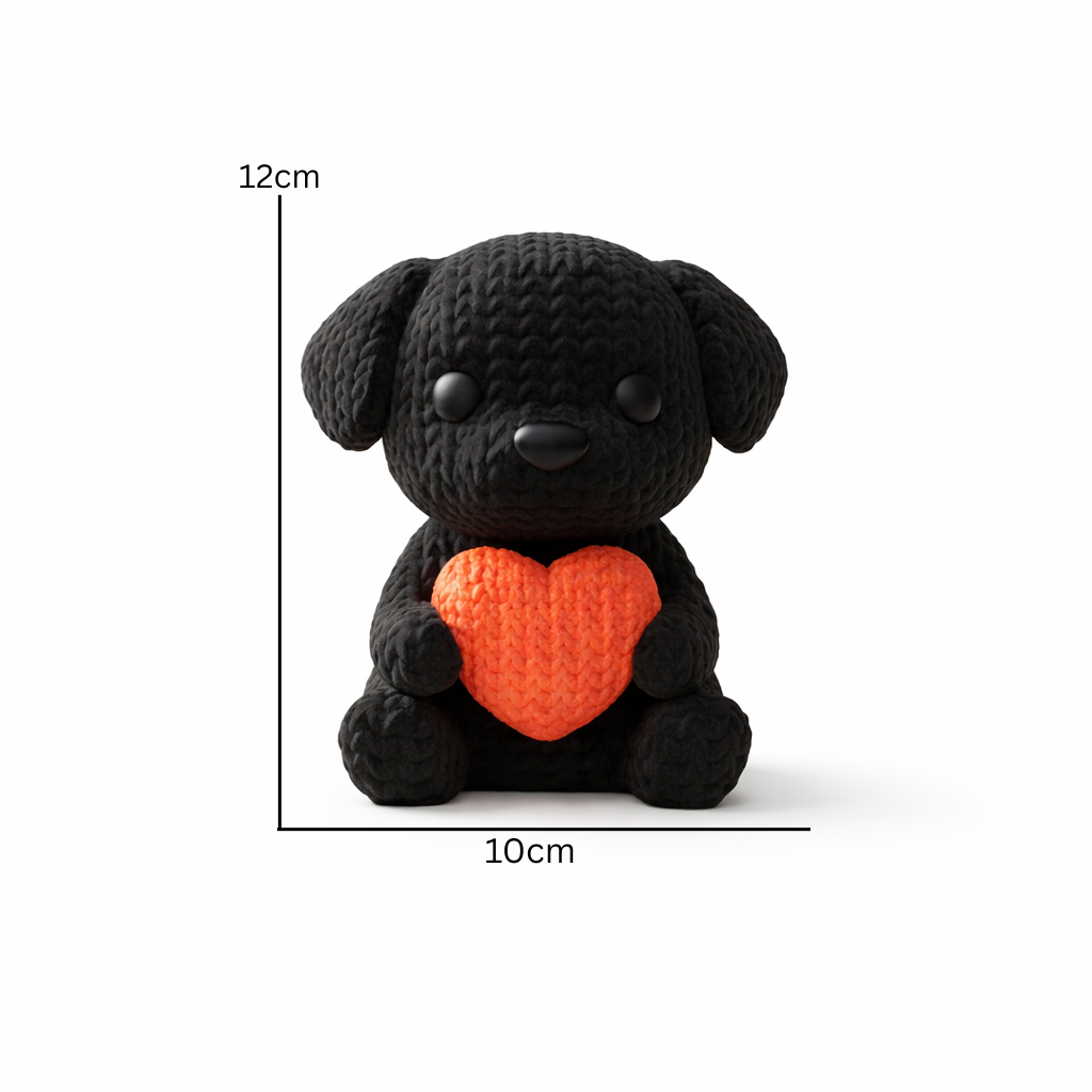 Cute Puppy Heart Figurine – Adorable Decorative Accent for Home & Gifting