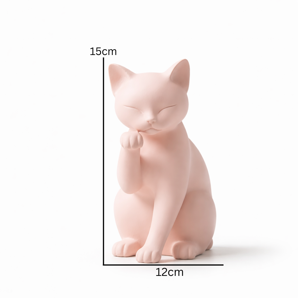 Minimalist Cat Figurine – Decorative Desk & Shelf Accent