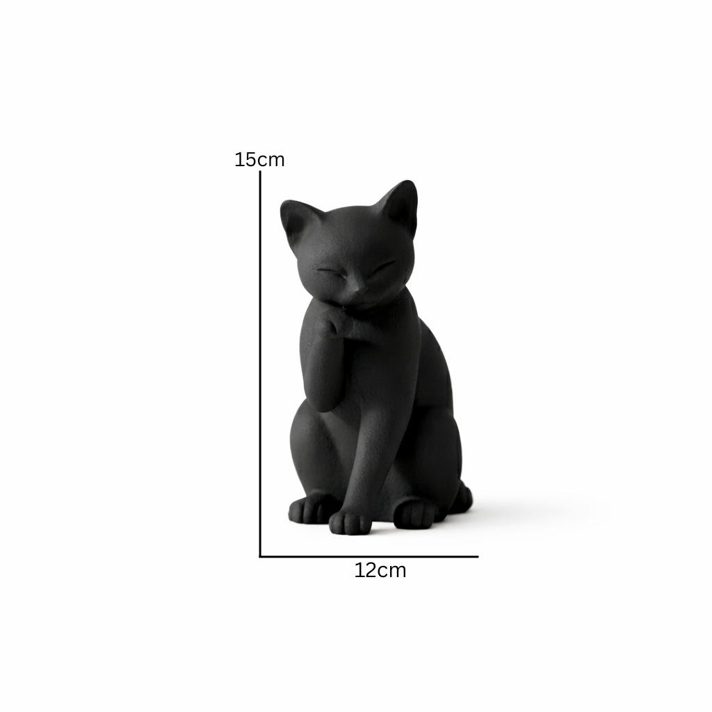 Minimalist Cat Figurine – Decorative Desk & Shelf Accent