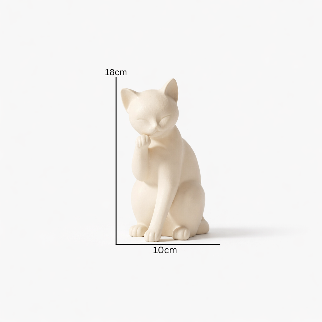 Minimalist Cat Figurine – Decorative Desk & Shelf Accent