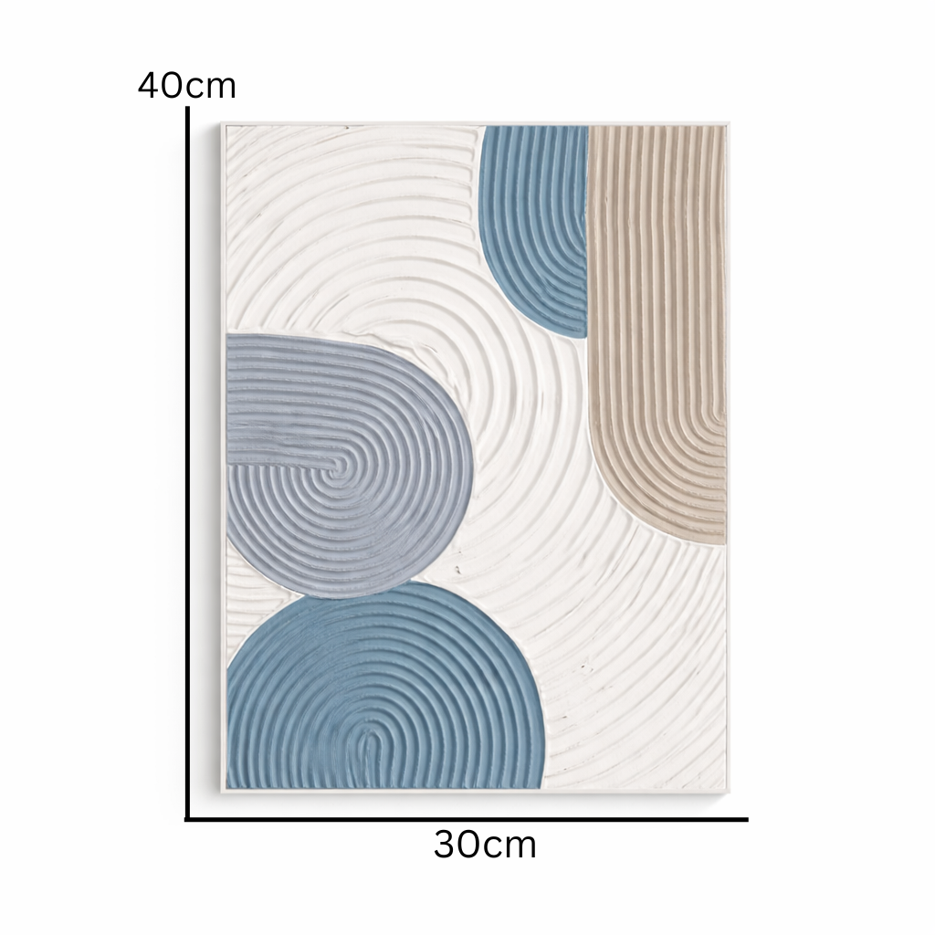 Modern Abstract Textured Wall Art Set of 3 | Minimalist Geometric Panel Decor for Living Room & Bedroom