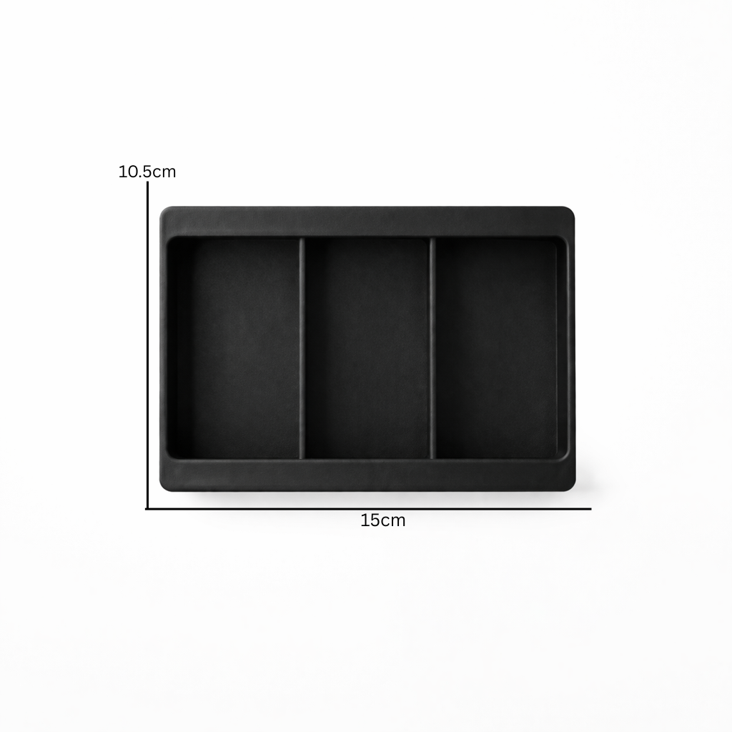 Minimalist 3-Compartment Organizer Tray | Modern Desk & Home Storage Holder