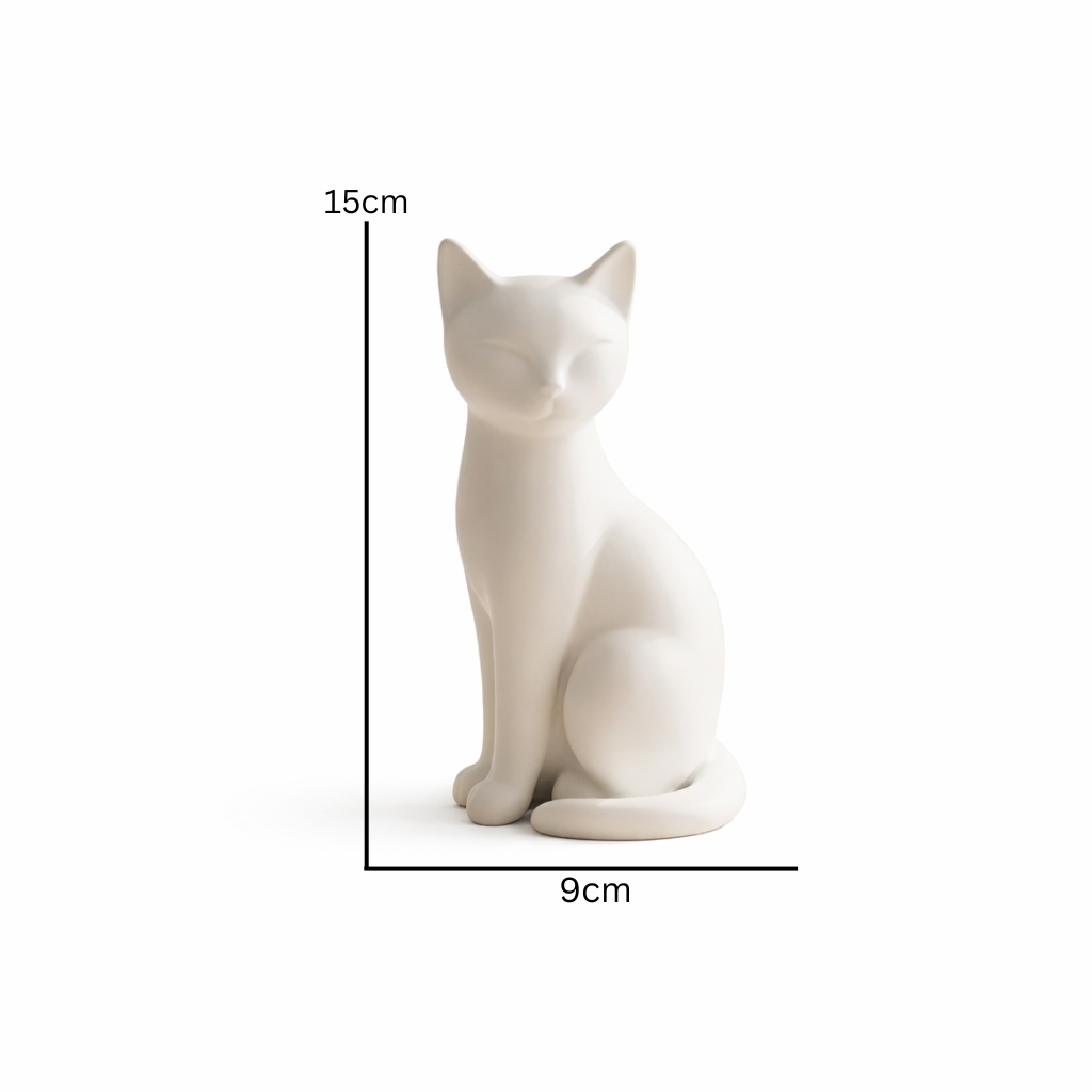 Minimalist Cat Figurine – Modern Desk & Home Decor Accent