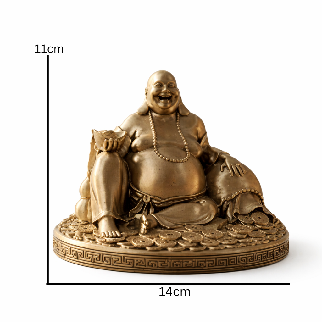 Laughing Buddha Prosperity Figurine – Modern Decorative Wealth & Abundance Sculpture