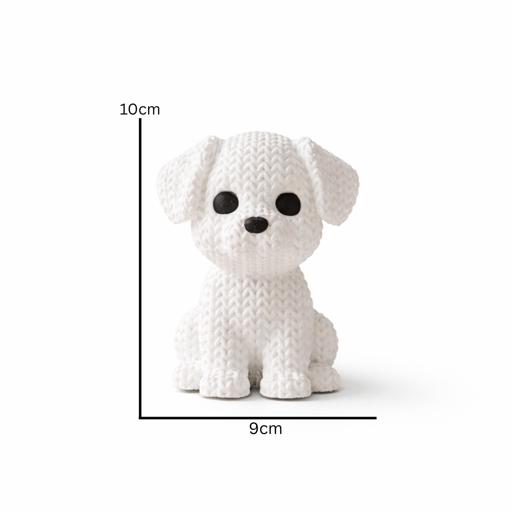 Cute Puppy Figurine – Modern Minimalist Dog Sculpture for Home Décor & Desk Styling