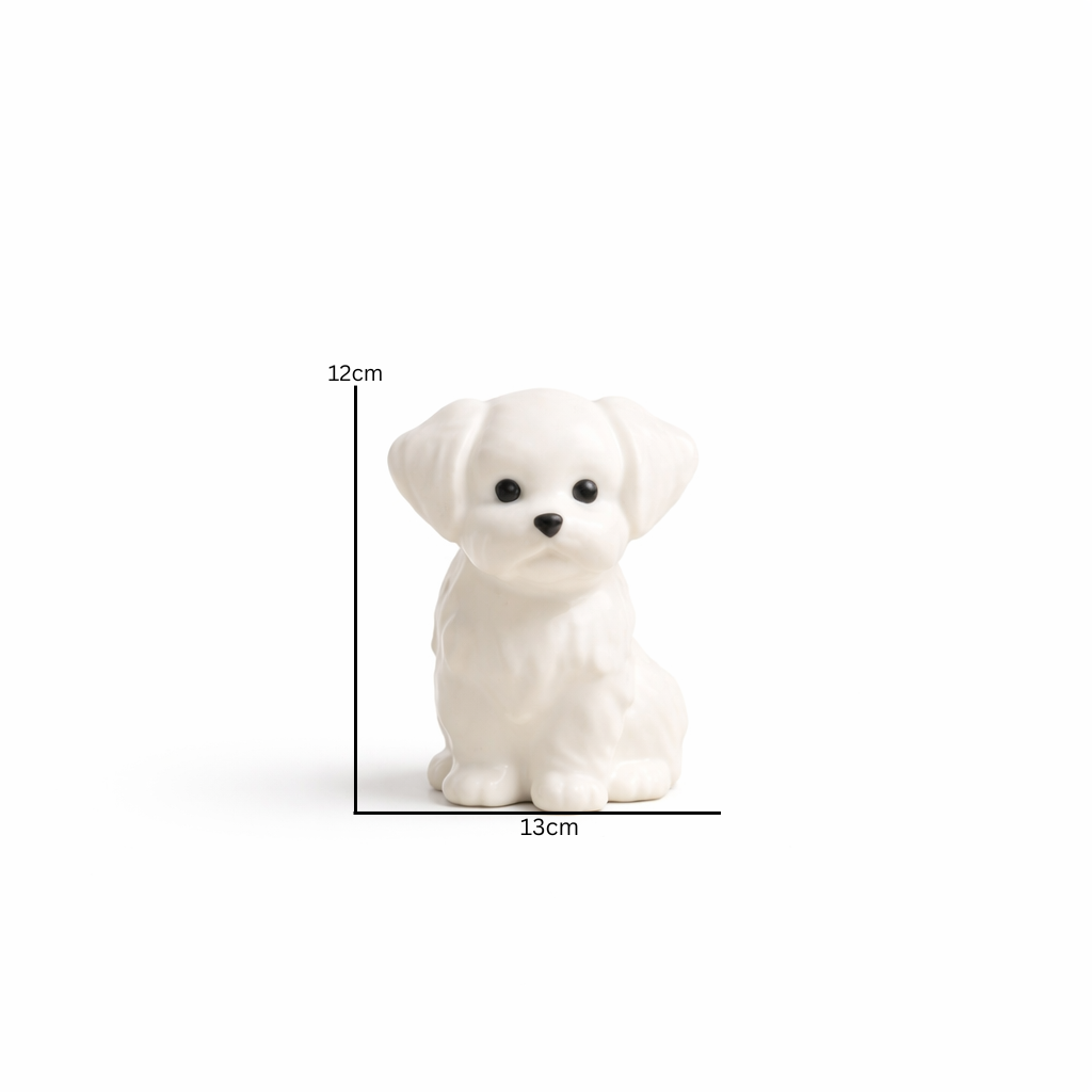 Cute Puppy Figurine – Modern Decorative Dog Sculpture for Home & Office