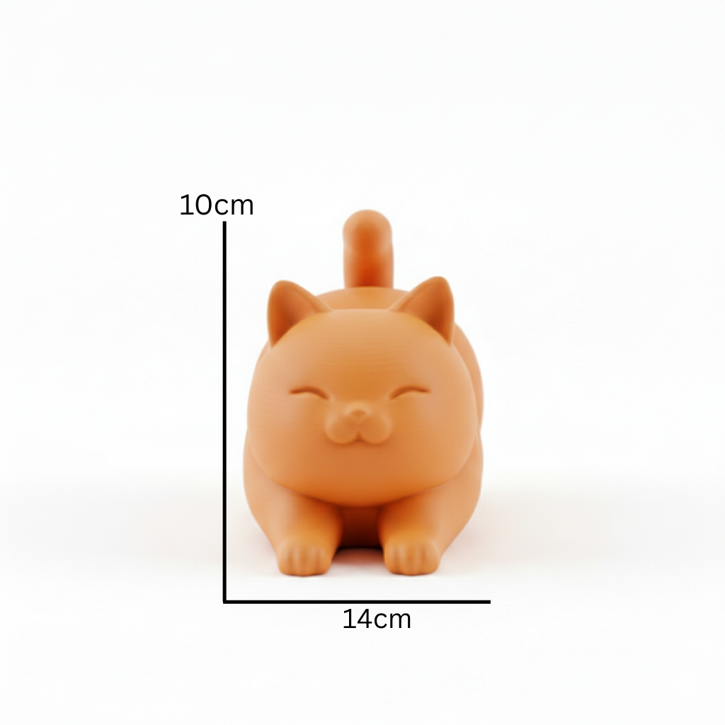 Zen Stretch Feline Sculpture | Minimalist Home Decor