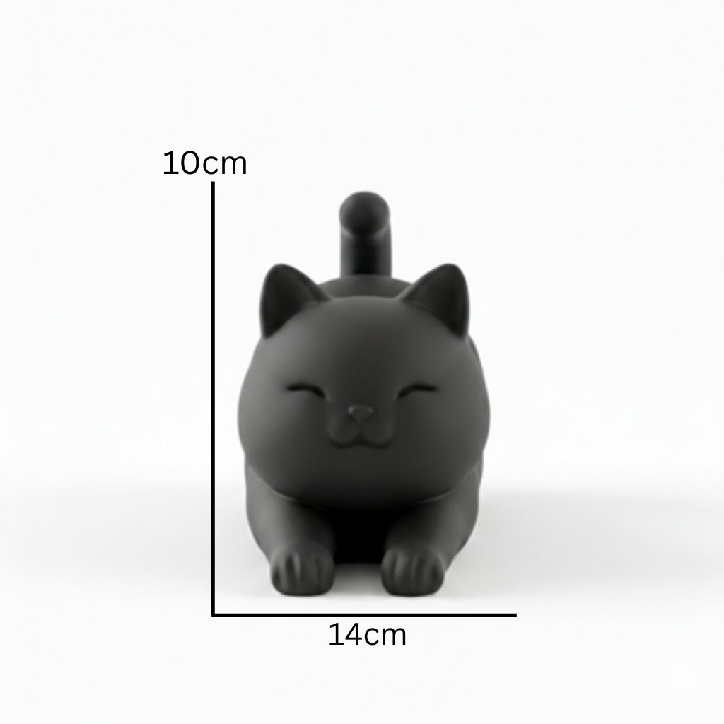 Zen Stretch Feline Sculpture | Minimalist Home Decor