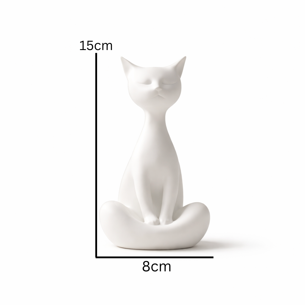 Zen Meditating Cat | Minimalist Yoga Feline Decor