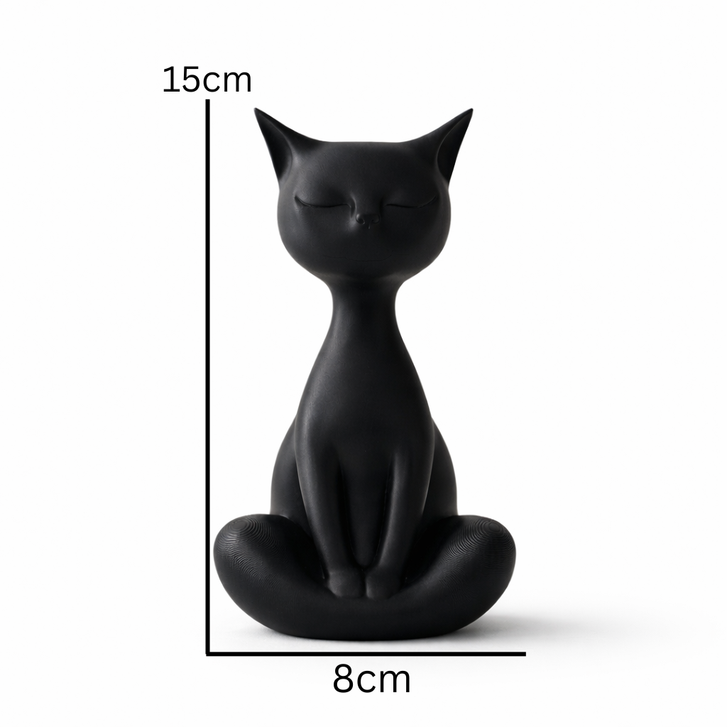 Zen Meditating Cat | Minimalist Yoga Feline Decor