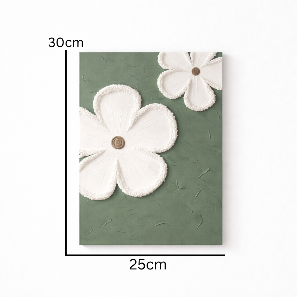 Minimalist Floral Wall Art Panel – Modern Botanical Decorative Wall Accent for Living Room, Bedroom & Home Decor