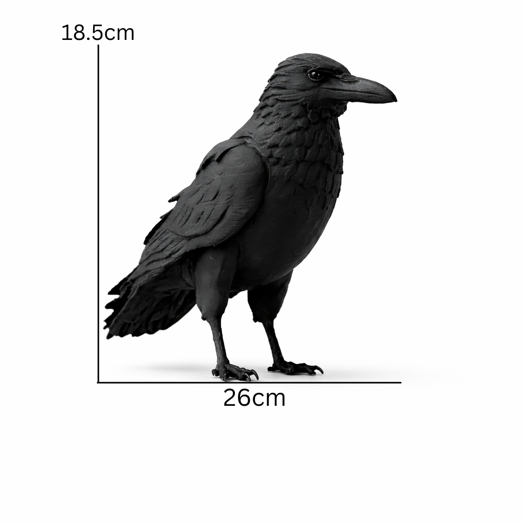 Modern Raven Bird Sculpture – Minimalist Decorative Bird Figurine for Home, Desk & Shelf Decor
