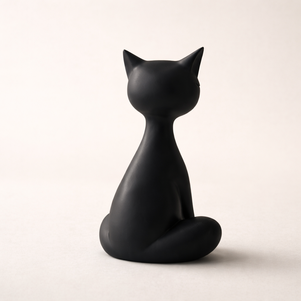 Zen Meditating Cat | Minimalist Yoga Feline Decor
