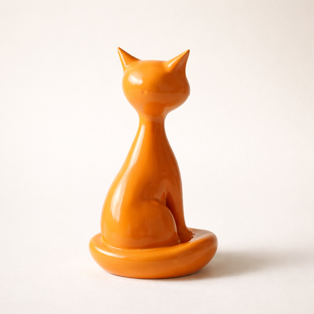Zen Meditating Cat | Minimalist Yoga Feline Decor