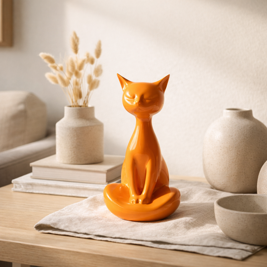 Zen Meditating Cat | Minimalist Yoga Feline Decor
