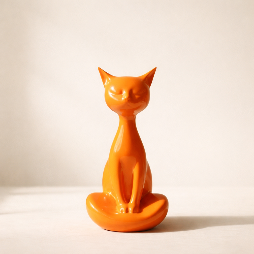 Zen Meditating Cat | Minimalist Yoga Feline Decor