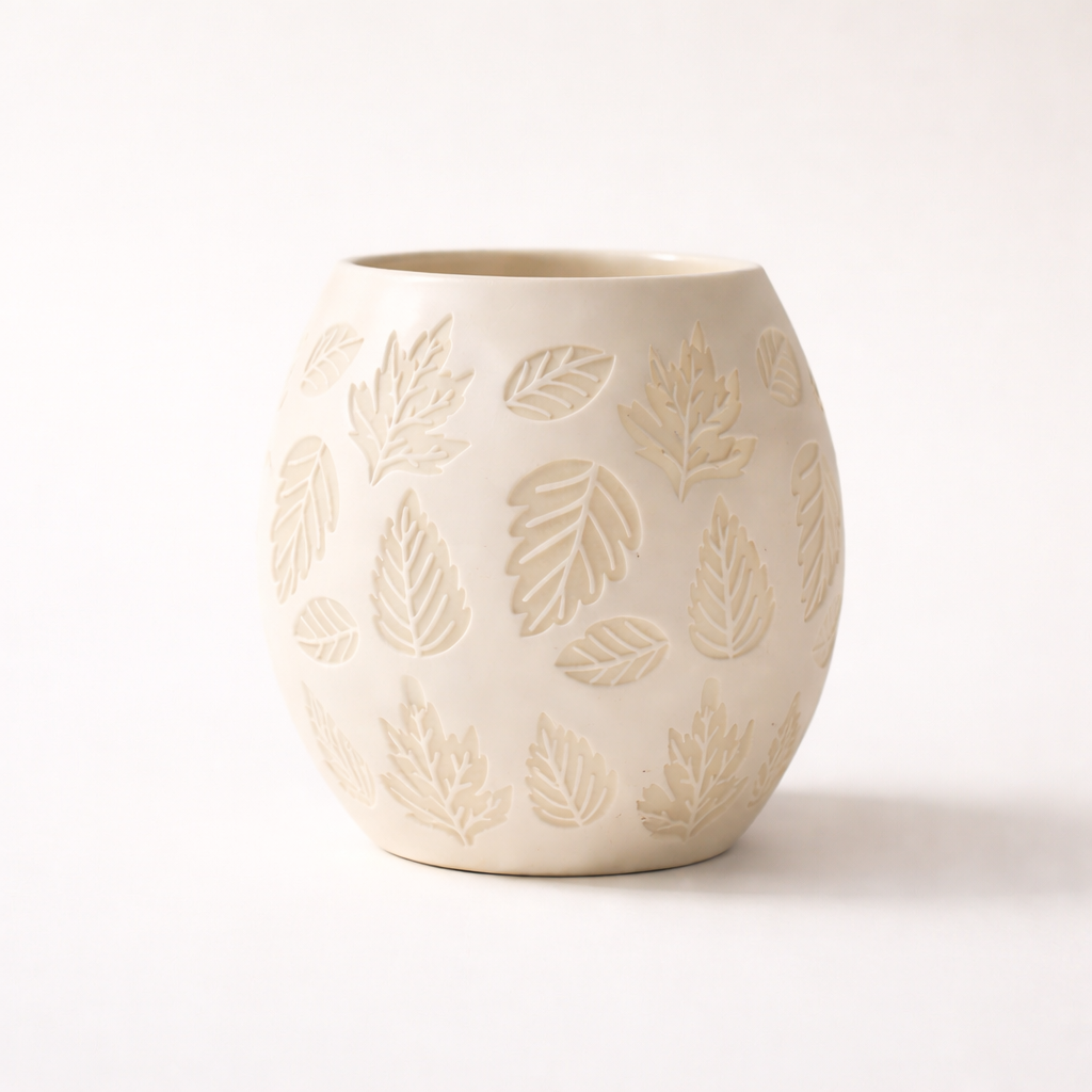 Leaf Pattern LED Tea Light Lamp – Minimalist Decorative Table Lamp