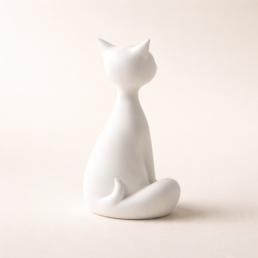 Zen Meditating Cat | Minimalist Yoga Feline Decor