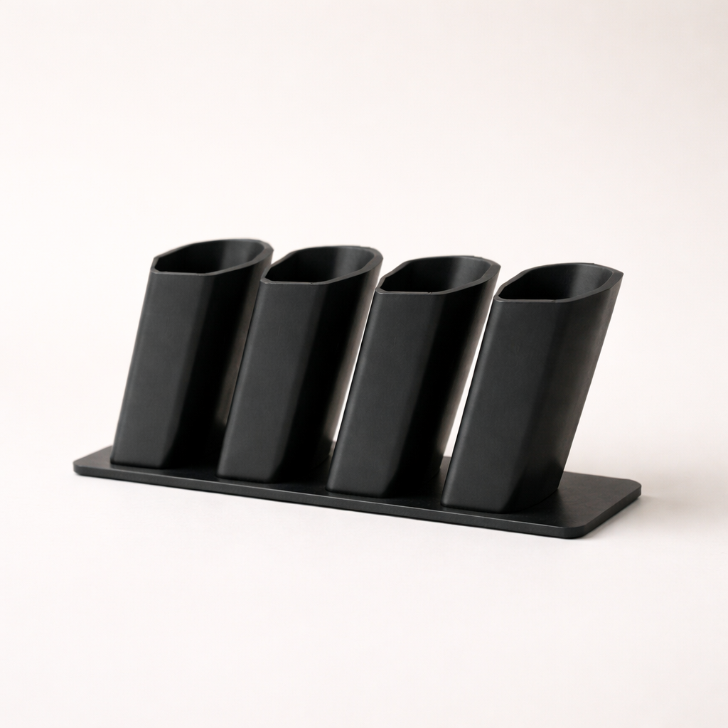 Modern Desk Remote Holder – Minimalist Multi Slot Organizer for TV Remotes, Controllers & Desk Accessories