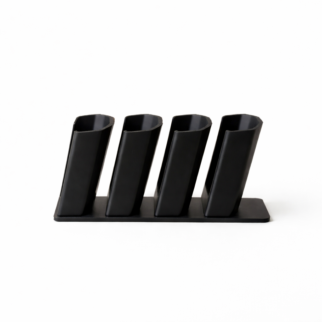 Modern Desk Remote Holder – Minimalist Multi Slot Organizer for TV Remotes, Controllers & Desk Accessories