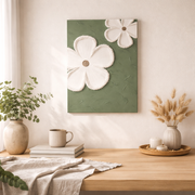 Minimalist Floral Wall Art Panel – Modern Botanical Decorative Wall Accent for Living Room, Bedroom & Home Decor