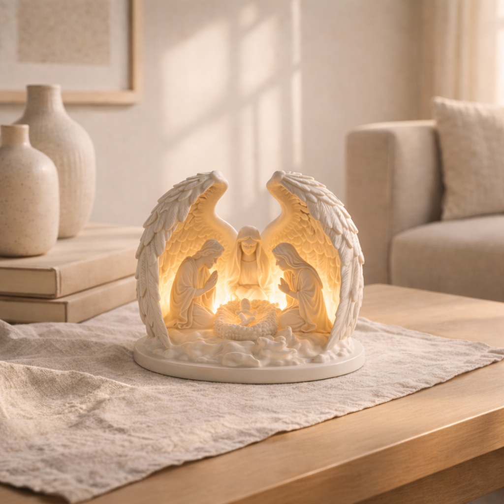 Holy Trinity LED Tealight Nativity Décor
