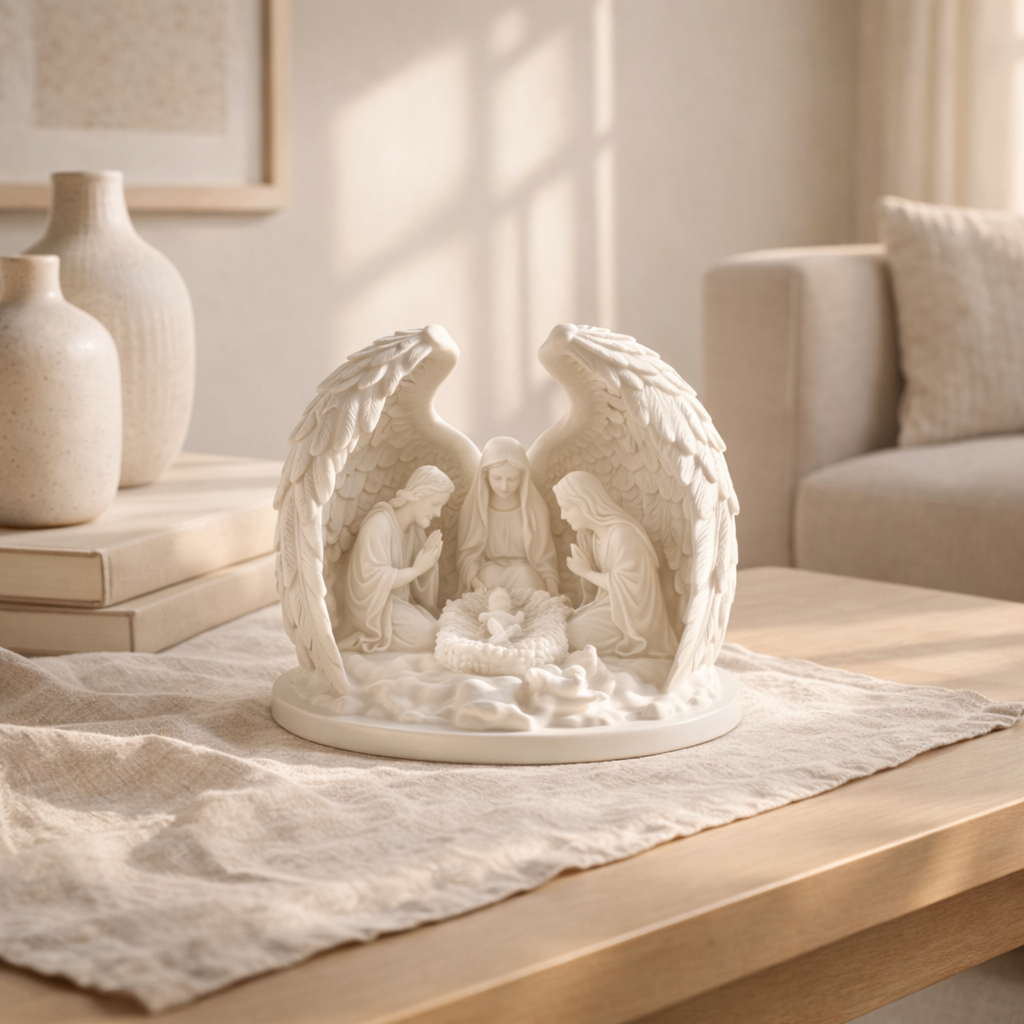 Holy Trinity LED Tealight Nativity Décor