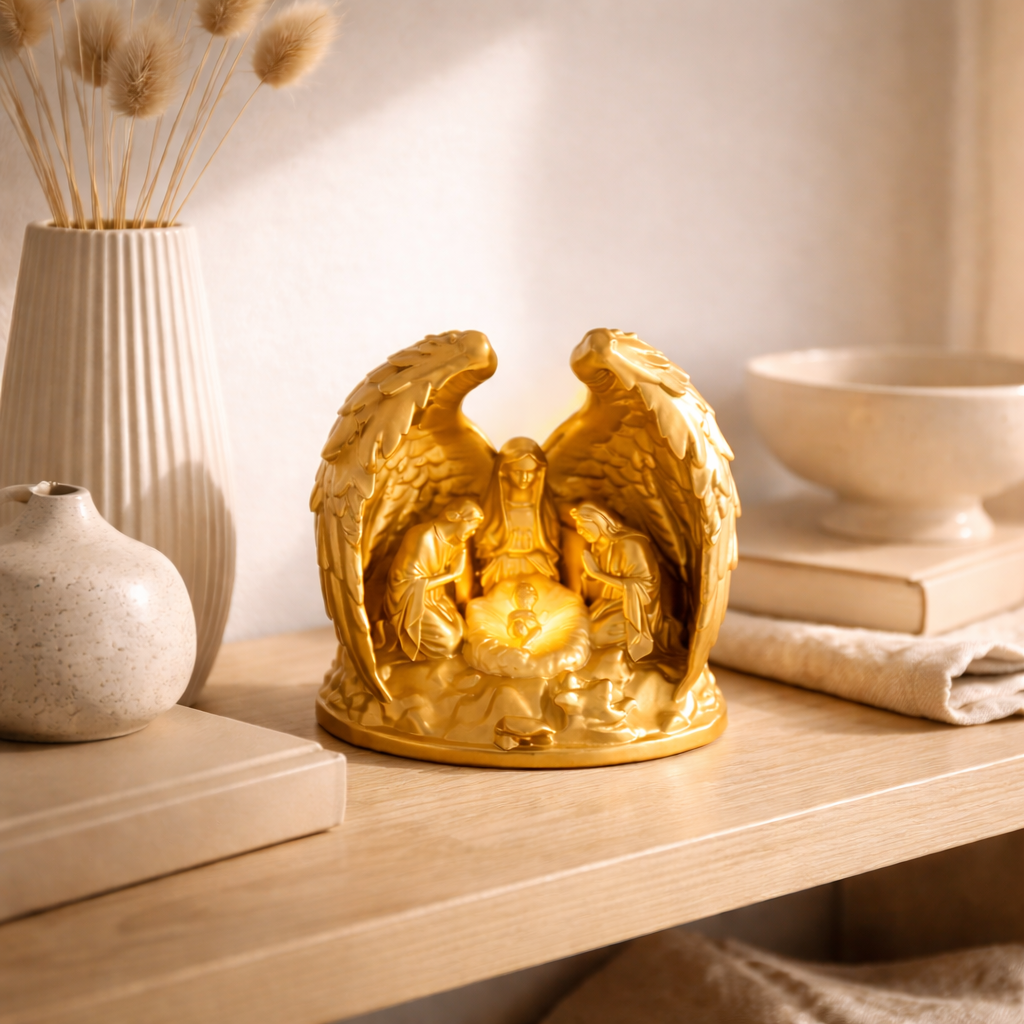 Holy Trinity LED Tealight Nativity Décor