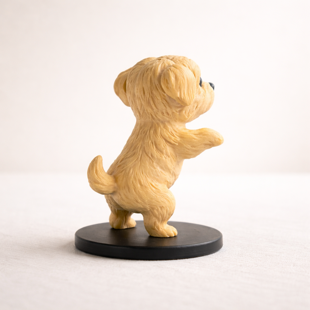 Cute Puppy Decorative Figurine – Modern Tabletop Home Décor