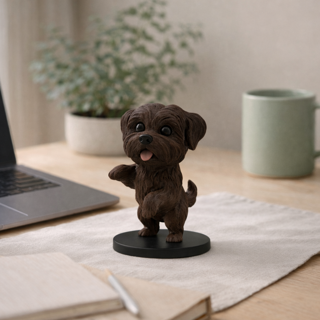 Cute Puppy Decorative Figurine – Modern Tabletop Home Décor