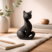 Modern Cat Figurine – Minimalist Cat Statue Home Decor