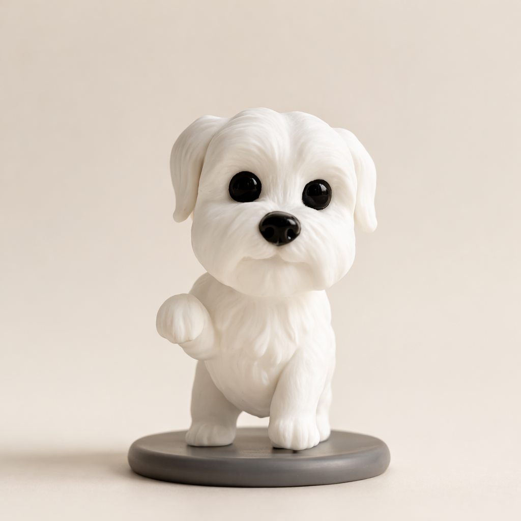 Cute Puppy Decorative Figurine – Modern Tabletop Home Décor