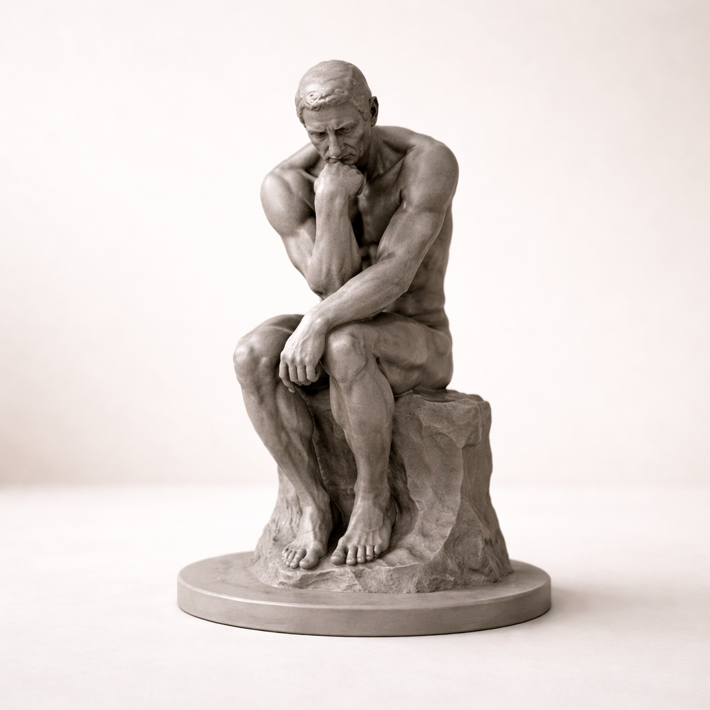 The Thinker Inspired Sculpture – Premium Classic Art Decor for Home &amp; Office