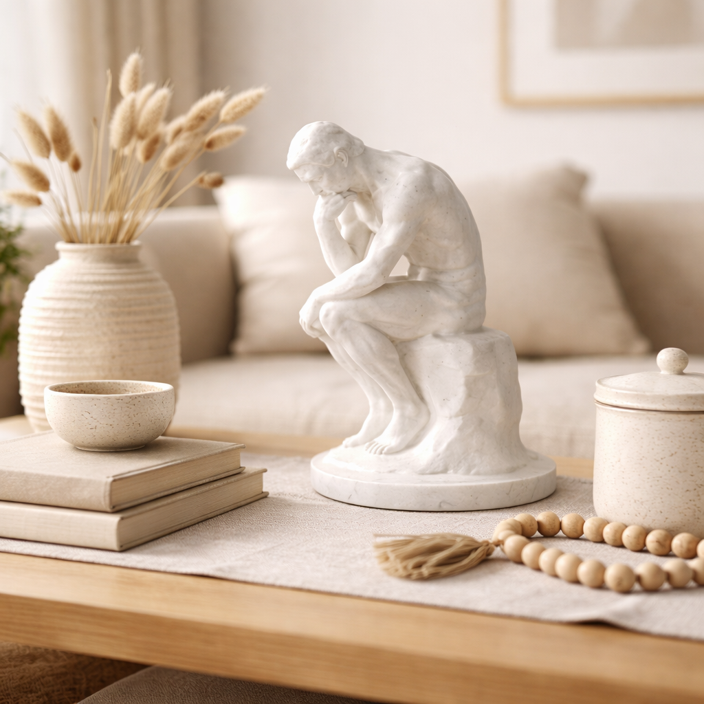 The Thinker Inspired Sculpture – Premium Classic Art Decor for Home &amp; Office