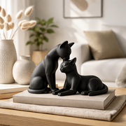 Modern Cat Duo Sculpture – Minimalist Home Decor Accent