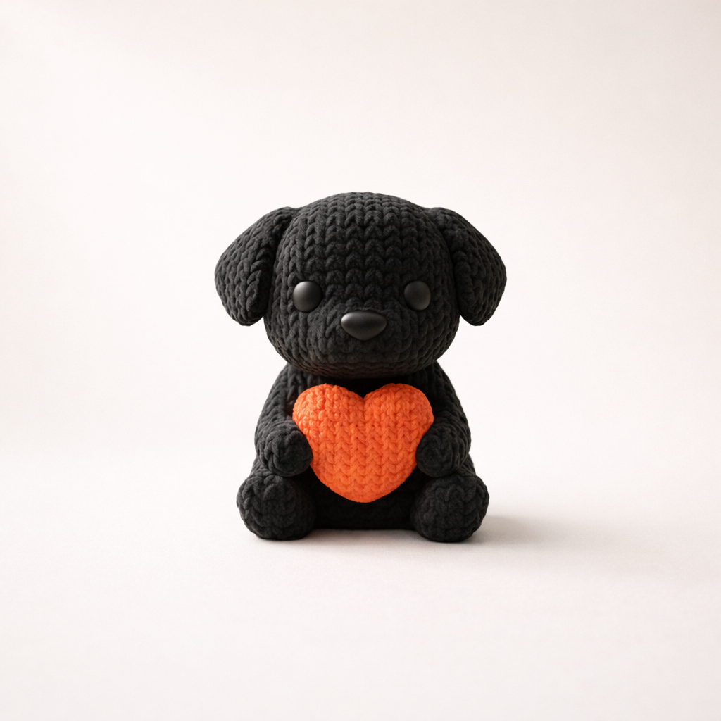 Cute Puppy Heart Figurine – Adorable Decorative Accent for Home & Gifting