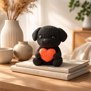 Cute Puppy Heart Figurine – Adorable Decorative Accent for Home & Gifting