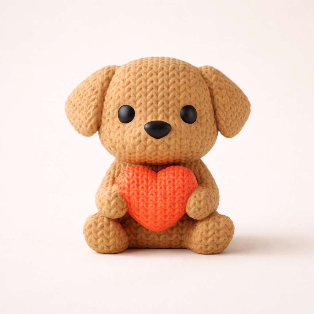 Cute Puppy Heart Figurine – Adorable Decorative Accent for Home & Gifting