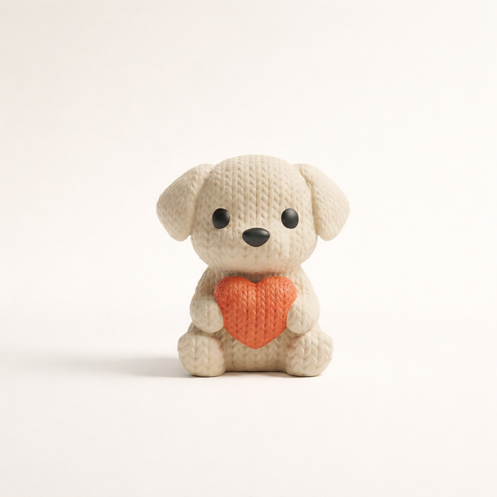 Cute Puppy Heart Figurine – Adorable Decorative Accent for Home & Gifting
