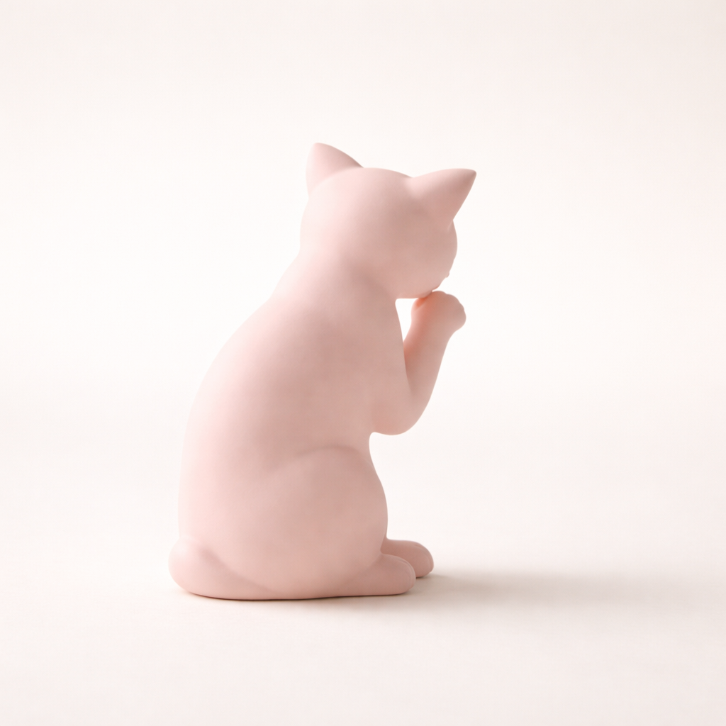 Minimalist Cat Figurine – Decorative Desk & Shelf Accent