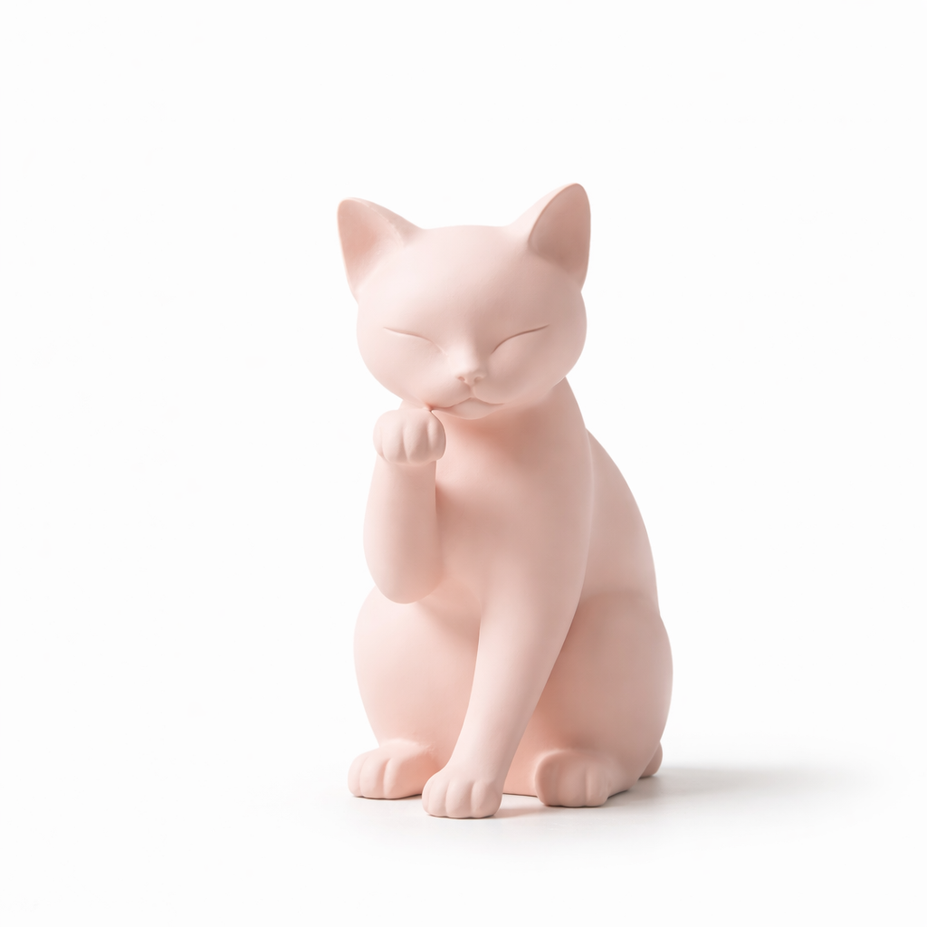 Minimalist Cat Figurine – Decorative Desk & Shelf Accent