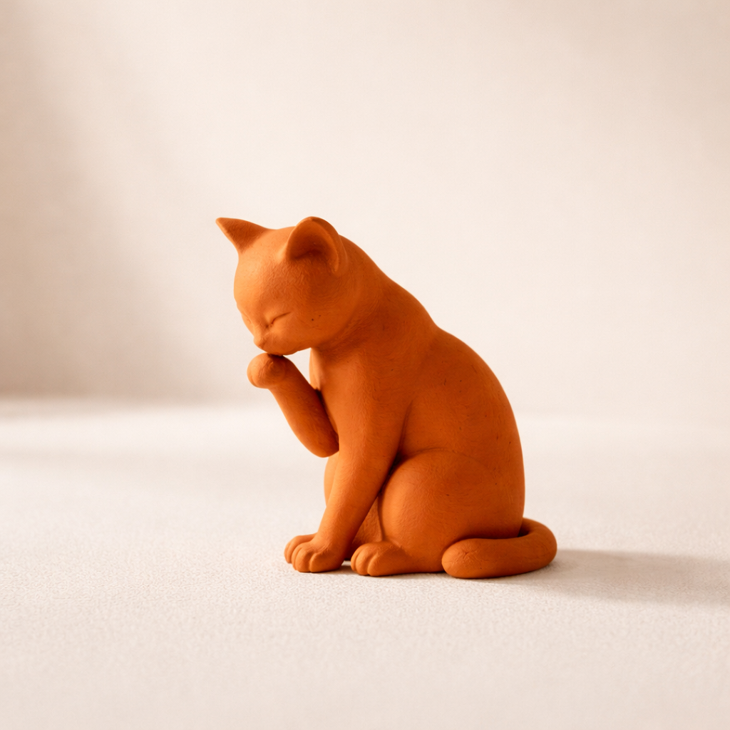 Minimalist Cat Figurine – Decorative Desk & Shelf Accent