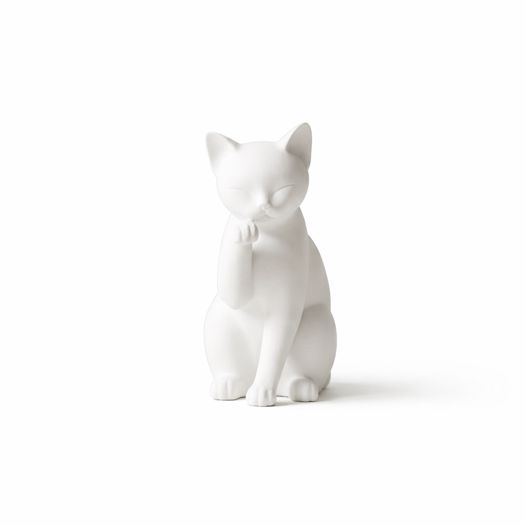 Minimalist Cat Figurine – Decorative Desk & Shelf Accent