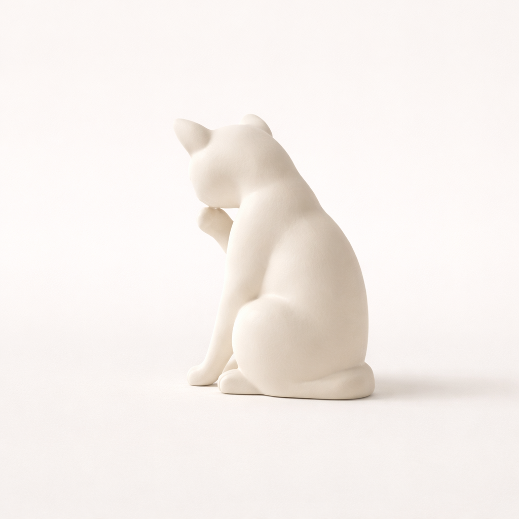 Minimalist Cat Figurine – Decorative Desk & Shelf Accent