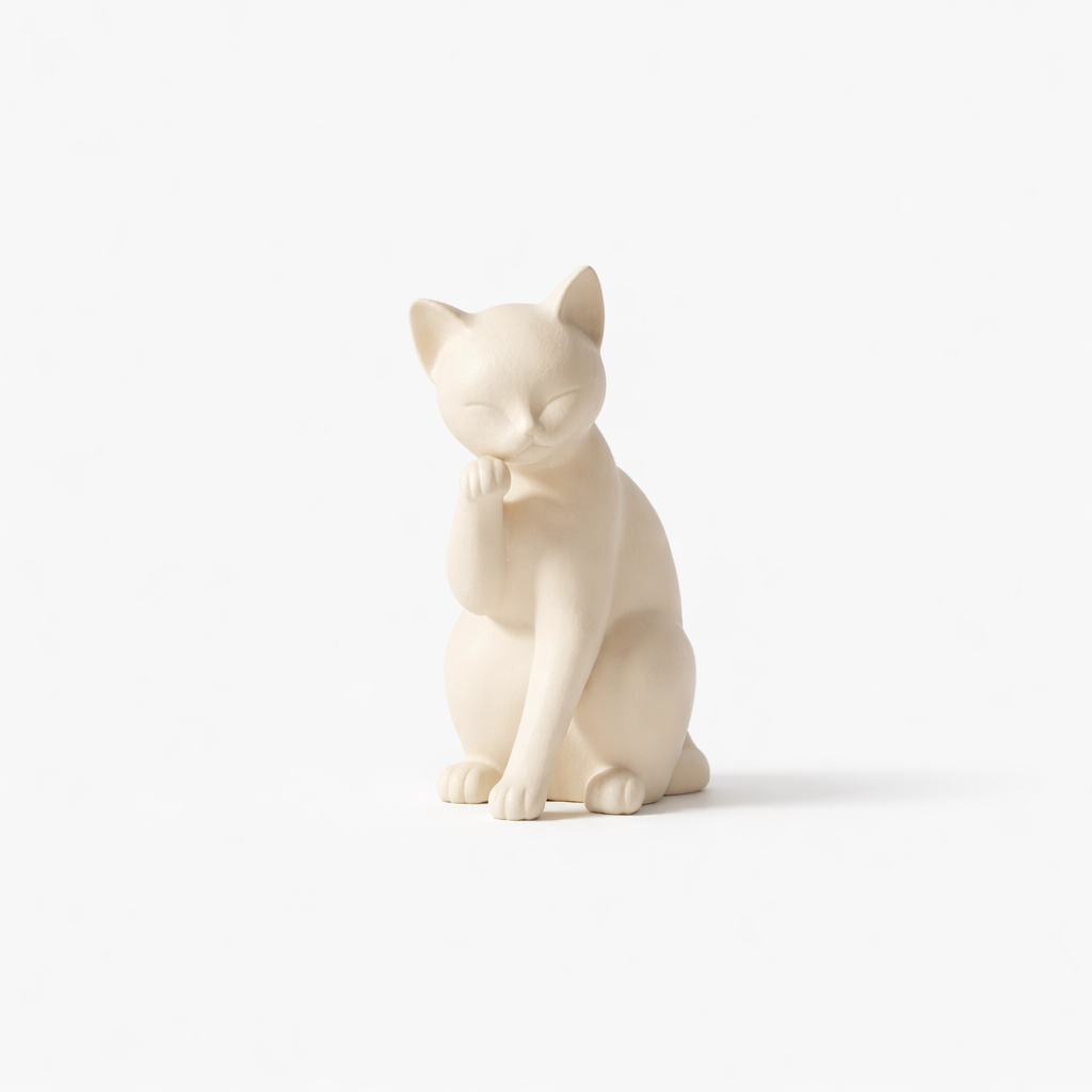 Minimalist Cat Figurine – Decorative Desk & Shelf Accent