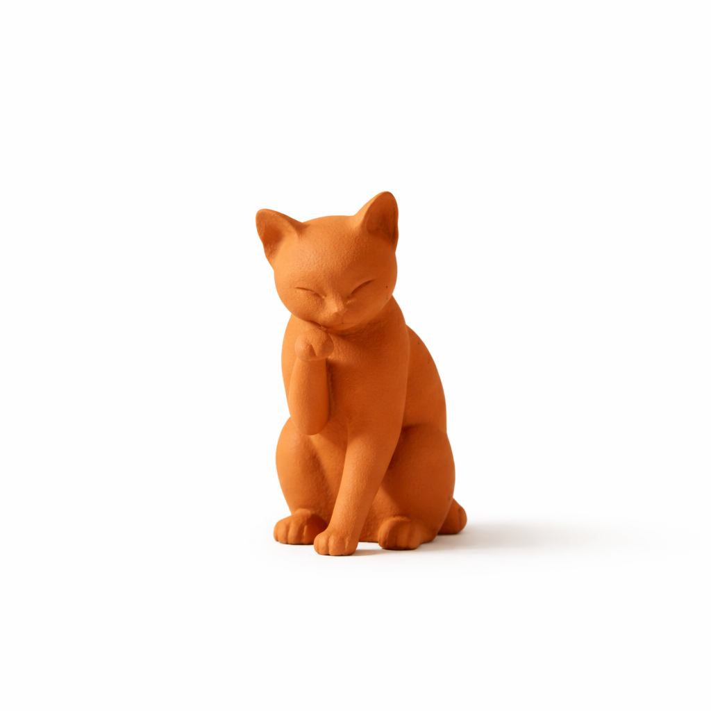 Minimalist Cat Figurine – Decorative Desk & Shelf Accent