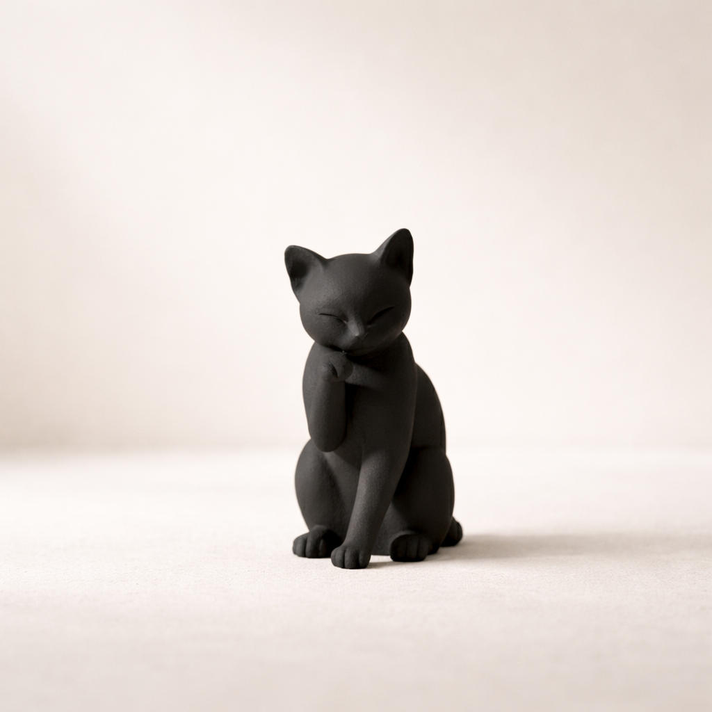 Minimalist Cat Figurine – Decorative Desk & Shelf Accent