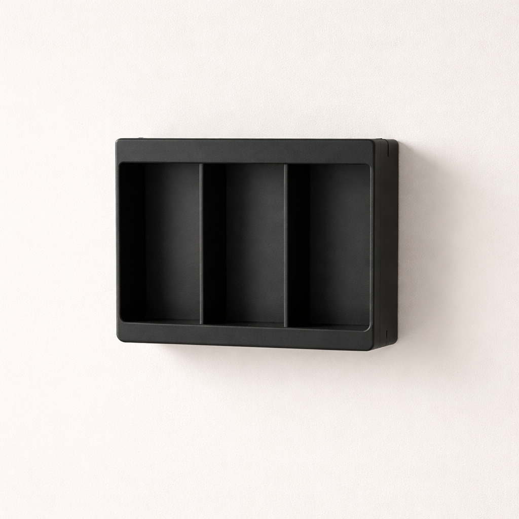 Minimalist 3-Compartment Organizer Tray | Modern Desk & Home Storage Holder